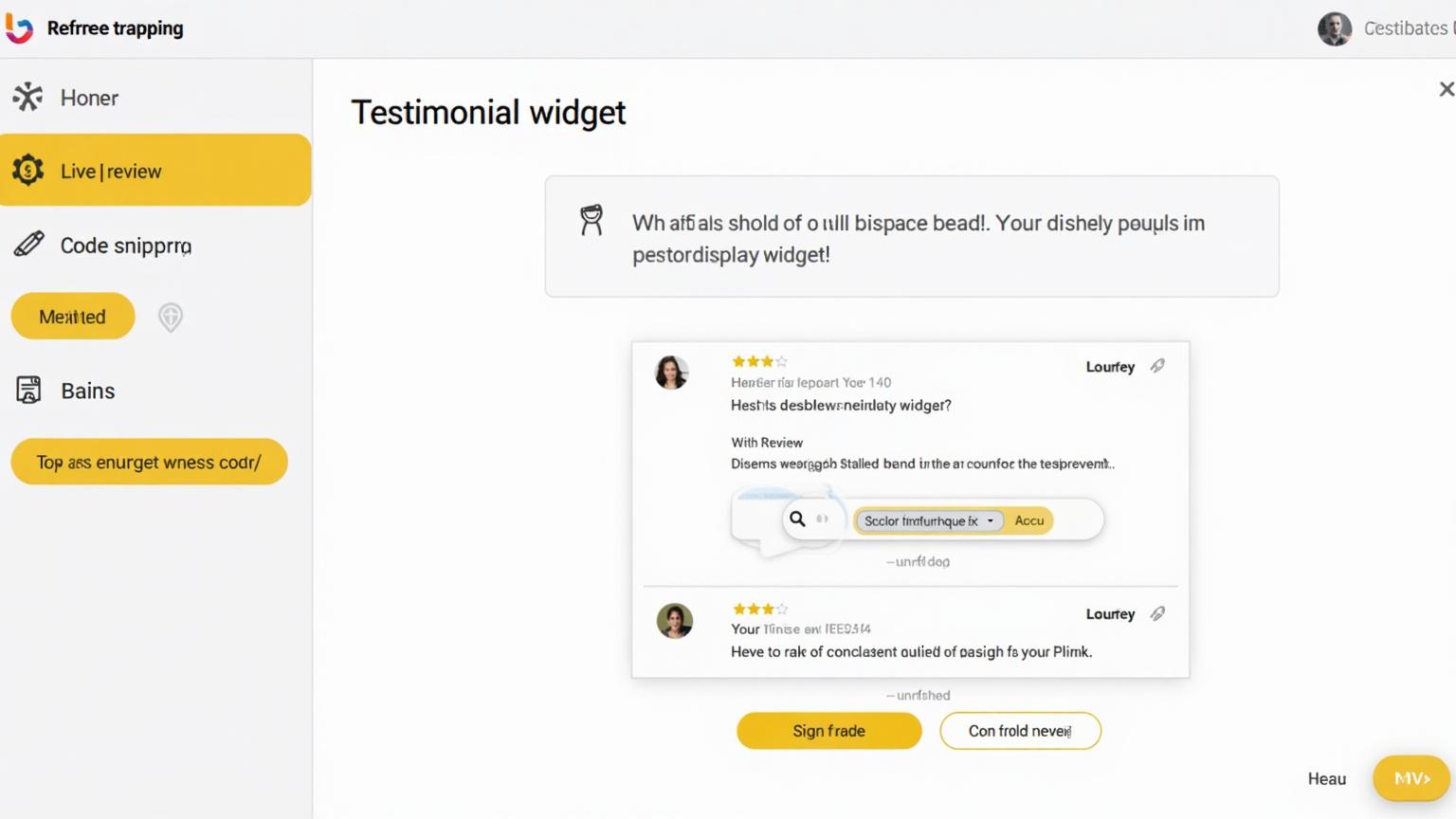 Select & Showcase feature screenshot